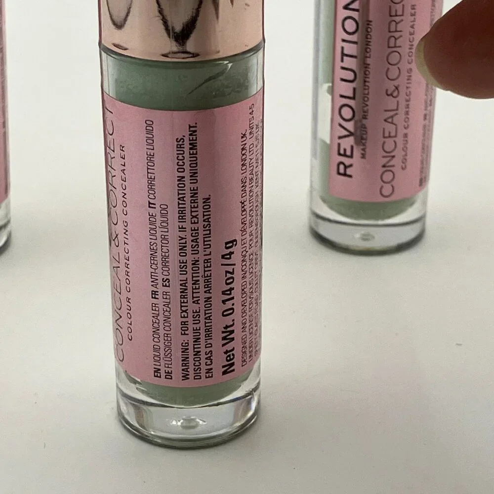 Makeup Revolution Conceal and Correct Green Pack Of 3 Pcs Makeup Set